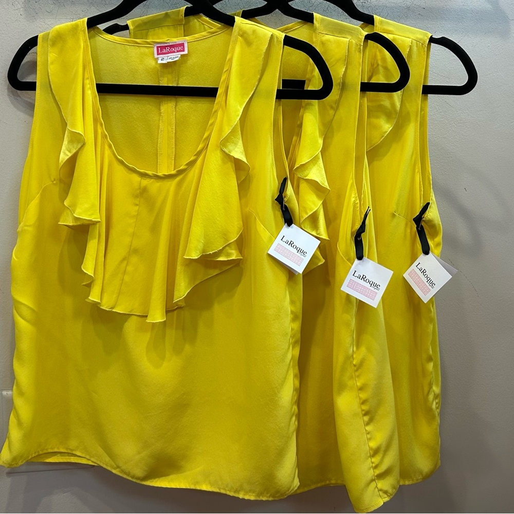 Sunny Yellow Ruffled Tank Top - Picture 2 of 8